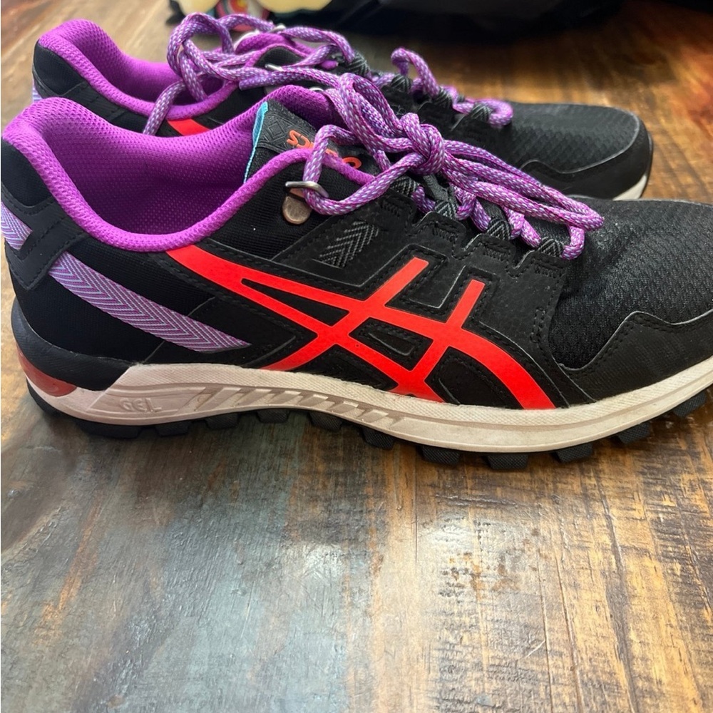 Asics Womens Gel Citrek Black Running Shoes Sneakers Size 9